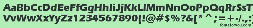 フォントErasBoldBt – 緑の背景に黒い文字