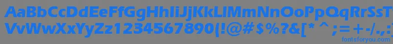 ErasBoldBt Font – Blue Fonts on Gray Background