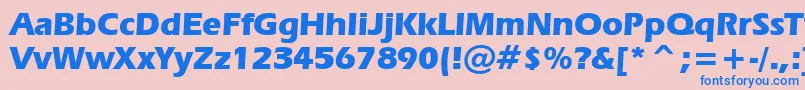 ErasBoldBt Font – Blue Fonts on Pink Background