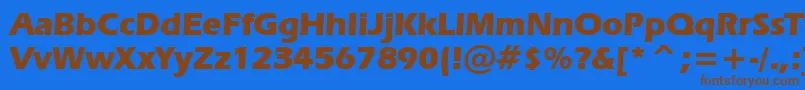 ErasBoldBt Font – Brown Fonts on Blue Background