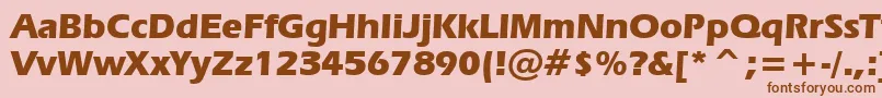 Шрифт ErasBoldBt – коричневые шрифты на розовом фоне