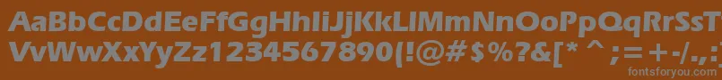 Więcej informacji o czcionce ErasBoldBt Czcionka ErasBoldBt – szare czcionki na brązowym tle