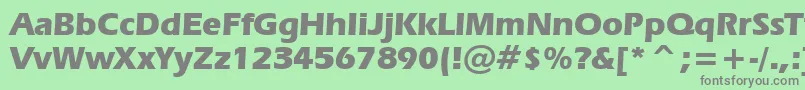 フォントErasBoldBt – 緑の背景に灰色の文字