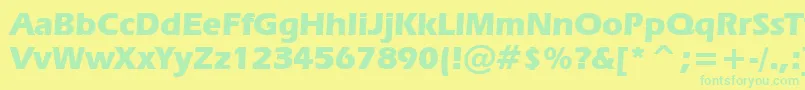 ErasBoldBt Font – Green Fonts on Yellow Background