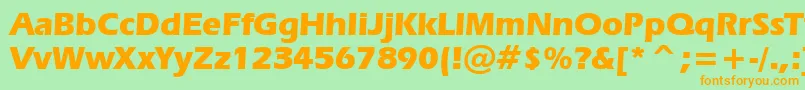 Czcionka ErasBoldBt – pomarańczowe czcionki na zielonym tle