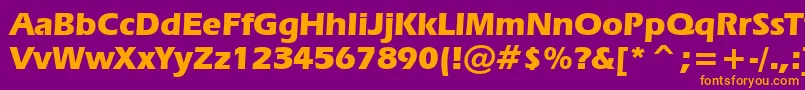 ErasBoldBt Font – Orange Fonts on Purple Background