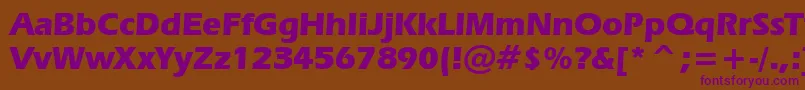 ErasBoldBt Font – Purple Fonts on Brown Background