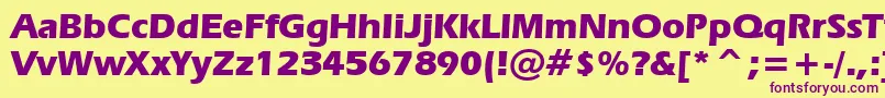 ErasBoldBt Font – Purple Fonts on Yellow Background