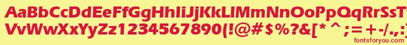 ErasBoldBt Font – Red Fonts on Yellow Background
