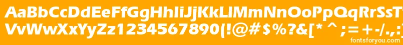 ErasBoldBt Font – White Fonts on Orange Background