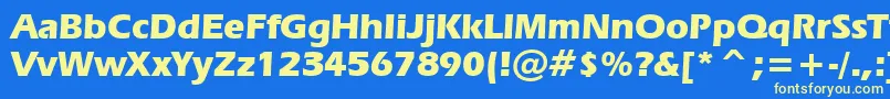 ErasBoldBt Font – Yellow Fonts on Blue Background