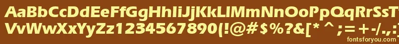 Шрифт ErasBoldBt – жёлтые шрифты на коричневом фоне