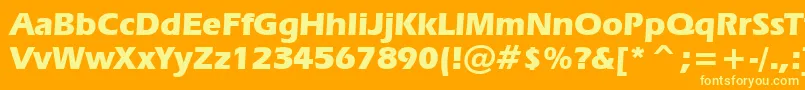 ErasBoldBt Font – Yellow Fonts on Orange Background