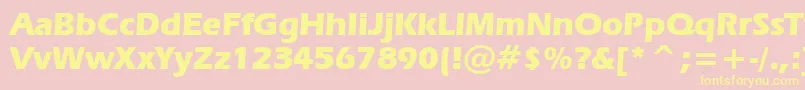 ErasBoldBt Font – Yellow Fonts on Pink Background