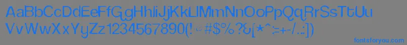 フォントCoolveticagaunt – 灰色の背景に青い文字