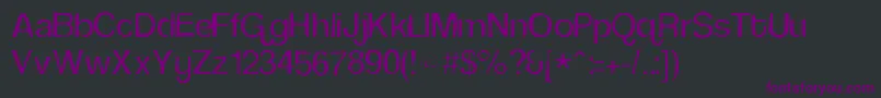 Czcionka Coolveticagaunt – fioletowe czcionki na czarnym tle