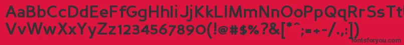 フォントPerspectiveSansBold – 赤い背景に黒い文字