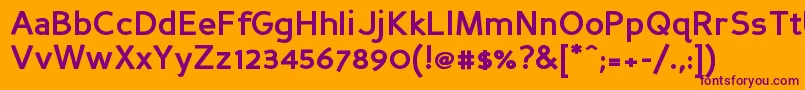 PerspectiveSansBold Font – Purple Fonts on Orange Background