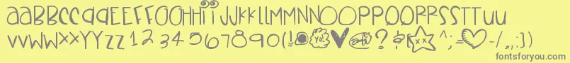 Vitalsighns Font – Gray Fonts on Yellow Background