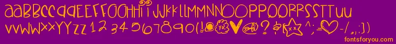 Vitalsighns Font – Orange Fonts on Purple Background