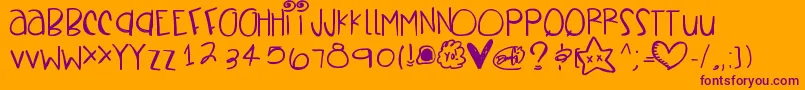 Vitalsighns Font – Purple Fonts on Orange Background