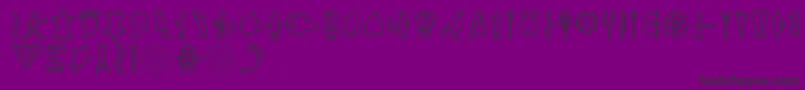 Phaistos Font – Black Fonts on Purple Background