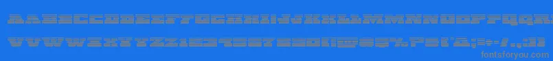 フォントChicagoexpressgrad – 青い背景に灰色の文字