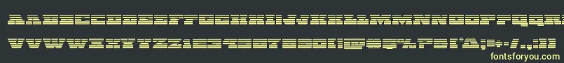 フォントChicagoexpressgrad – 黒い背景に黄色の文字