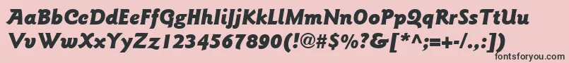 ItcGoudySansLtBlackItalic-fontti – mustat fontit vaaleanpunaisella taustalla