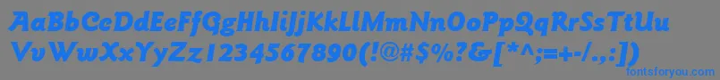 フォントItcGoudySansLtBlackItalic – 灰色の背景に青い文字
