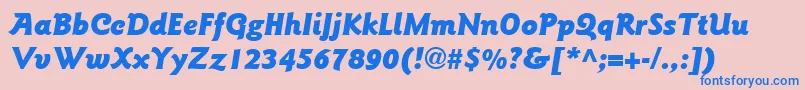 フォントItcGoudySansLtBlackItalic – ピンクの背景に青い文字
