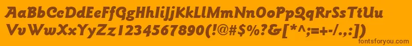 ItcGoudySansLtBlackItalic Font – Brown Fonts on Orange Background
