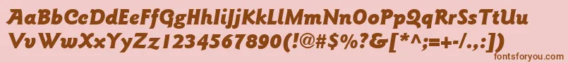 フォントItcGoudySansLtBlackItalic – ピンクの背景に茶色のフォント