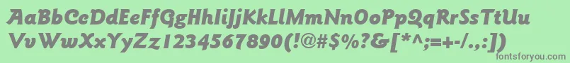 フォントItcGoudySansLtBlackItalic – 緑の背景に灰色の文字