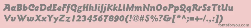 ItcGoudySansLtBlackItalic-fontti – harmaat kirjasimet vaaleanpunaisella taustalla