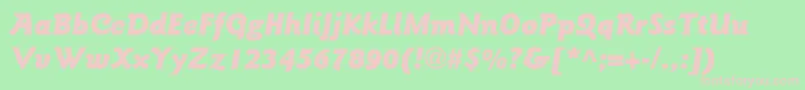 Шрифт ItcGoudySansLtBlackItalic – розовые шрифты на зелёном фоне