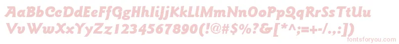 ItcGoudySansLtBlackItalic-fontti – vaaleanpunaiset fontit valkoisella taustalla