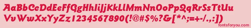 フォントItcGoudySansLtBlackItalic – ピンクの背景に赤い文字