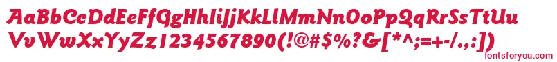 ItcGoudySansLtBlackItalic-fontti – punaiset fontit valkoisella taustalla