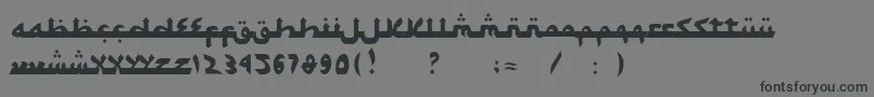 フォントSyawalKhidmat – 黒い文字の灰色の背景