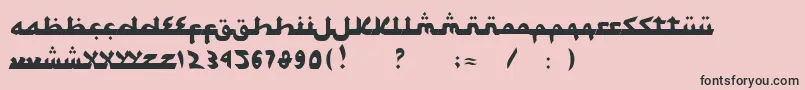 Шрифт SyawalKhidmat – чёрные шрифты на розовом фоне