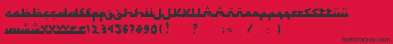 SyawalKhidmat-Schriftart – Schwarze Schriften auf rotem Hintergrund