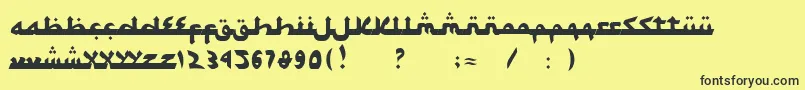 フォントSyawalKhidmat – 黒い文字の黄色い背景
