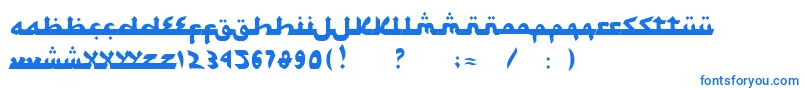 Czcionka SyawalKhidmat – niebieskie czcionki na białym tle
