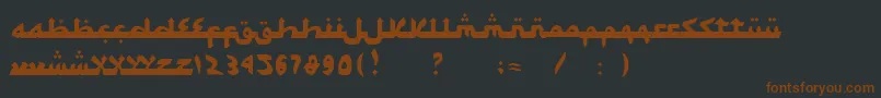 SyawalKhidmat Font – Brown Fonts on Black Background