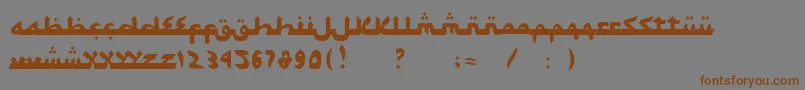 SyawalKhidmat Font – Brown Fonts on Gray Background