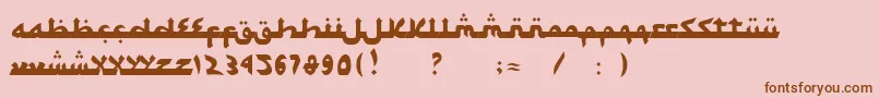 SyawalKhidmat Font – Brown Fonts on Pink Background