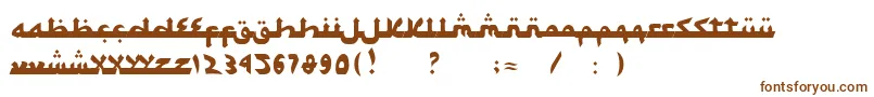 Czcionka SyawalKhidmat – brązowe czcionki na białym tle