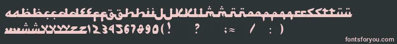 Шрифт SyawalKhidmat – розовые шрифты на чёрном фоне