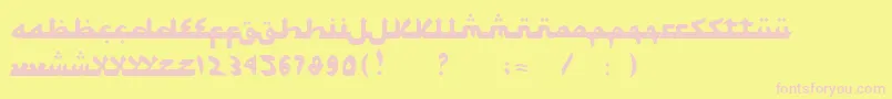 SyawalKhidmat Font – Pink Fonts on Yellow Background